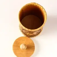 Туес с кантами "Лесная красавица" D10смхH(с хватком)17см, береста