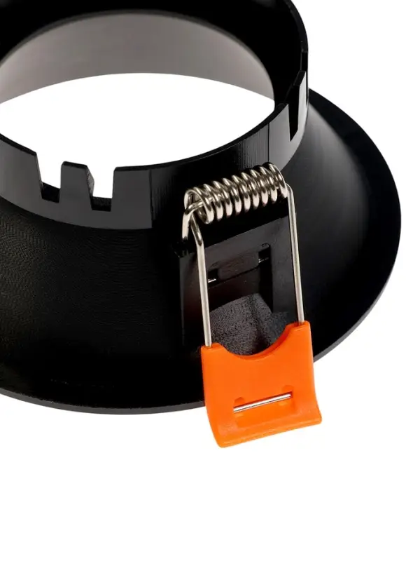 Светильник встраиваемый под лампу MR-16, круглый, пластиковый, чёрный