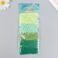 Набор бисера для плетения круглый &laquo;Арт Узор. Палитра зелёного&raquo;, 6/0, 5 цветов &times; 20 г 20&times;8&times;0.7 см, для рукоделия