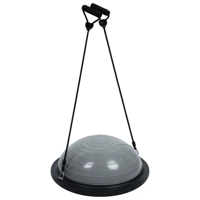 Полусфера BOSU гимнастическая ONLYTOP, с насосом, 46&times;20 см, серая