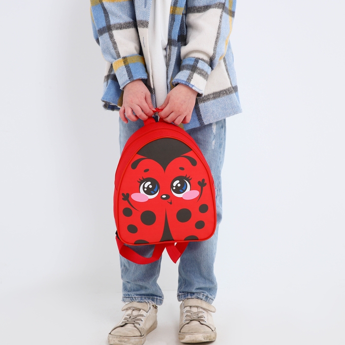 Рюкзак детский для девочки «Божья коровка», р-р. 23х20,5 см