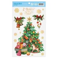 Наклейки на окна многоразовые &laquo;С Новым годом&raquo;, 20&times;34 см