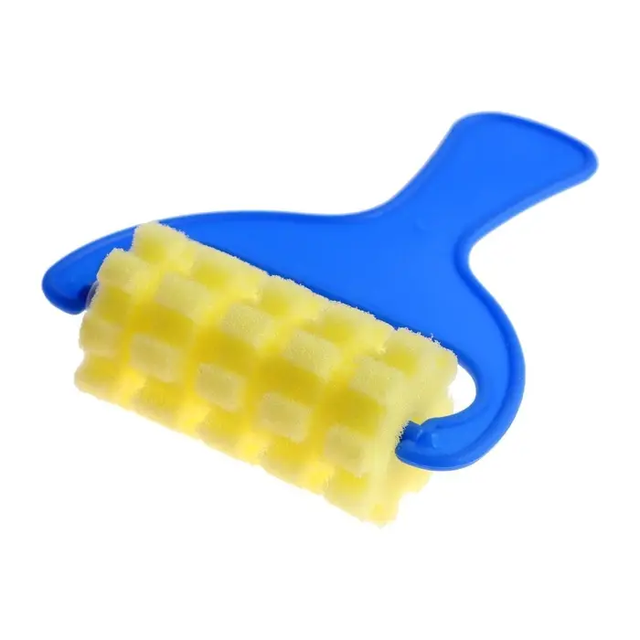 Валик для краски, поролон, фигурный, квадраты, 70 мм