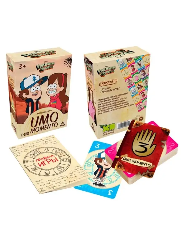 Игра карточная UMO Momento, Гравити Фолз, 70 карт, 3+ Игра карточная UMO Momento, Гравити Фолз, 70 карт, 3+