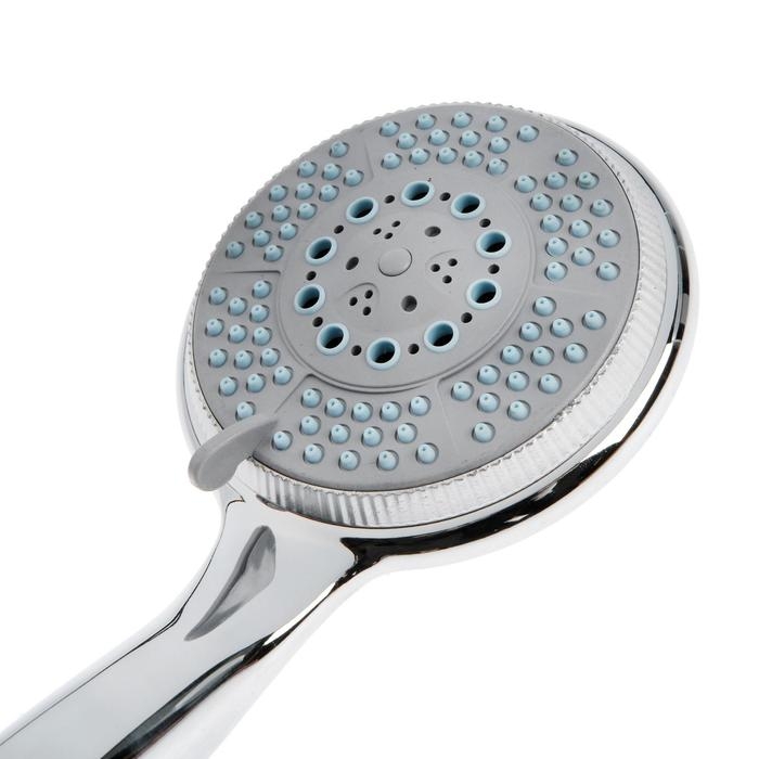 Душевая лейка ZEIN Z0505, пластик, большая, 5 режимов, хром Душевая лейка ZEIN Z0505, пластик, большая, 5 режимов, хром