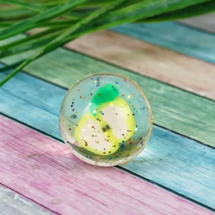 Мяч каучуковый «Фрукты», 2,7 см, виды МИКС Мяч каучуковый «Фрукты», 2,7 см, виды МИКС