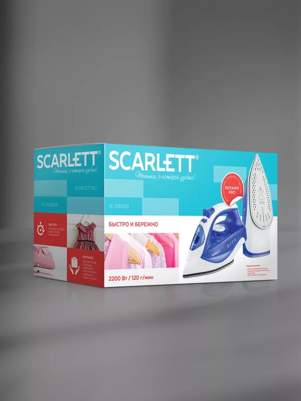 Утюг паровой с керамическим покрытием 2200 Вт SC-SI30K23 Утюг паровой с керамическим покрытием 2200 Вт SC-SI30K23