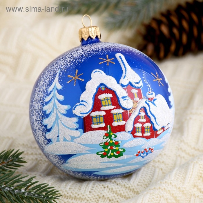 Шар Шар "Снежный пейзаж" 9,5 см микс