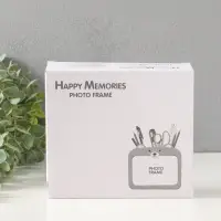 Фоторамка пластик карандашница 10х15 см "Мишутка" бежевый 5х17,2х15,3 см