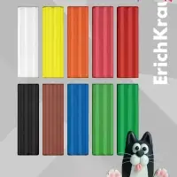 Пластилин мягкий (восковой) ErichKrause Baby, 10 цветов, 130 г, со стеком, в коробке