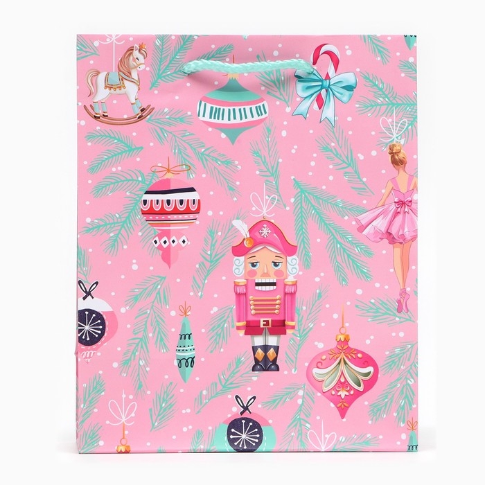 Новый год. Пакет подарочный  Новый год. Пакет подарочный "Щелкунчик", 18 х 22,3 х 10 см.