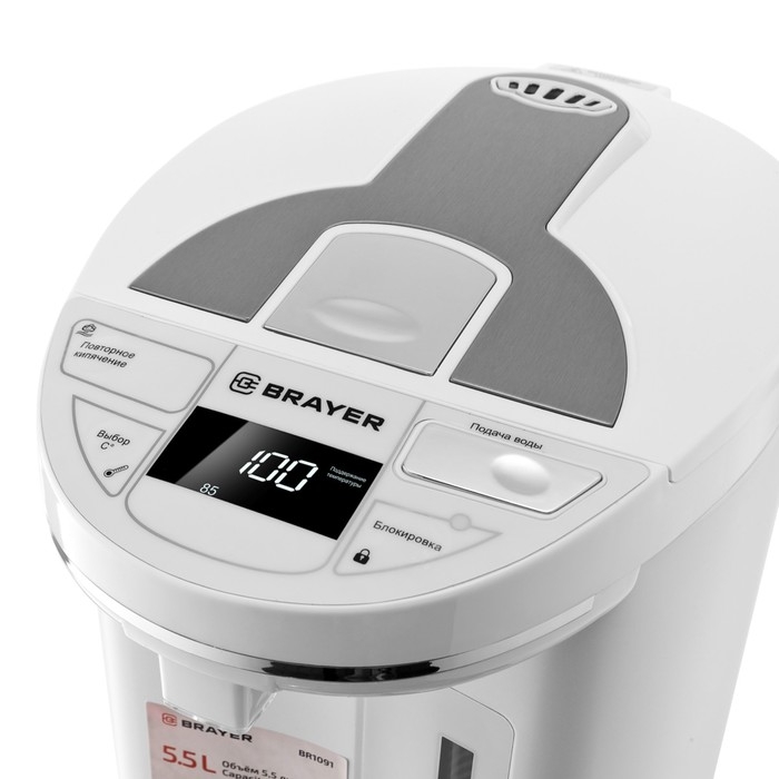 Термопот BRAYER 1091BR-WH, 1450 Вт, 5,5 л, 2 способа подачи воды Термопот BRAYER 1091BR-WH, 1450 Вт, 5,5 л, 2 способа подачи воды