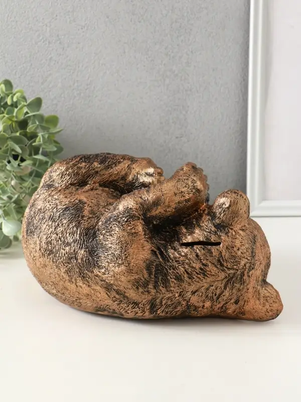 Копилка Копилка "Мишка лёжа" 15х28 см, бронза