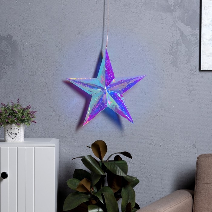 Светодиодная фигура «Звезда» 36 см, пластик, 220 В, свечение белое Светодиодная фигура «Звезда» 36 см, пластик, 220 В, свечение белое