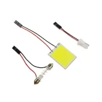 Автомобильная лампа светодиодная, 12 В, 24 SMD, два переходника, свет белый
