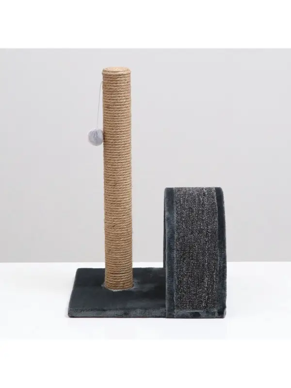 Когтеточка &laquo;Столбик&raquo;, 35&times;30&times;54 см, с дугой и игрушкой, МИКС
