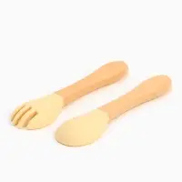 Тарелка детская секционная с ложкой и вилкой, 3 секции, розовый, Mum&Baby