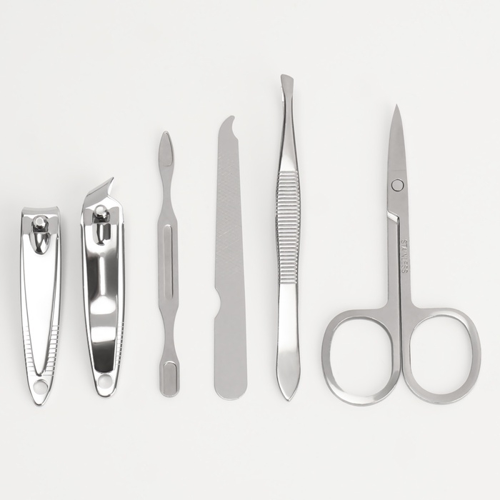 Набор маникюрный «GENTLEMAN», 6 предметов, в футляре, разноцветный Набор маникюрный «GENTLEMAN», 6 предметов, в футляре, разноцветный