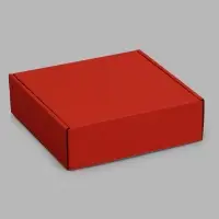 Коробка самосборная, красная, 24 х 24 х 7,5 см