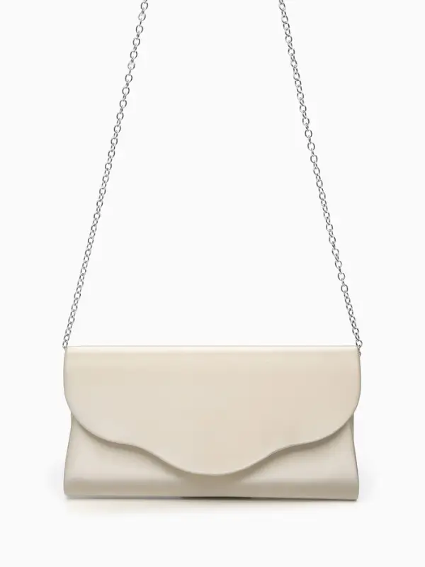 Сумка-клатч женская вечерняя на магните, на цепочке, однотонная, золотистая