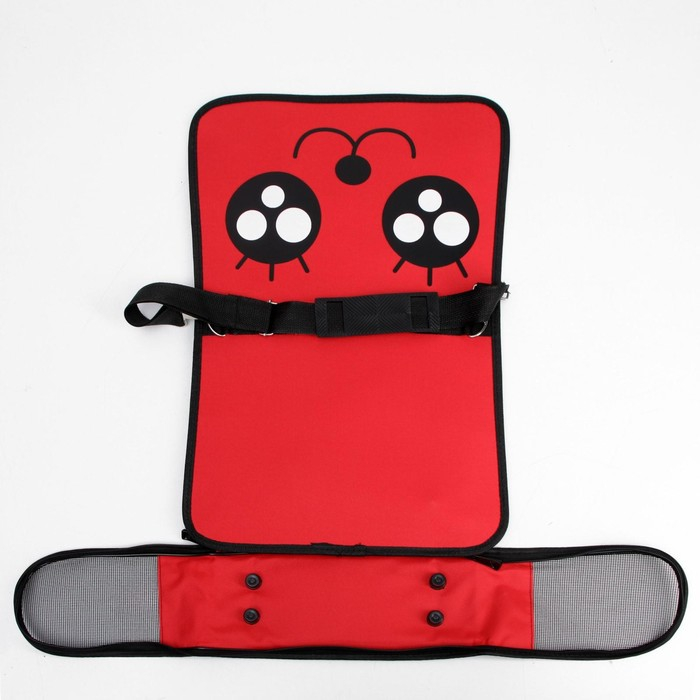 Сумка - переноска для животных  Сумка - переноска для животных "Весёлый жук", красная, размер M, 45 х 21 х 27 см