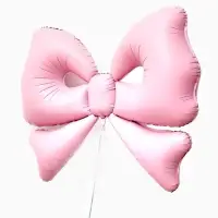 Воздушный шар фольгированный 50" "Бант" цвет розовый матовый