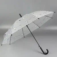 Зонт - трость детский &laquo;Панды&raquo;, полуавтоматический, 8 спиц, R=47/54 см, d=94 см, МИКС