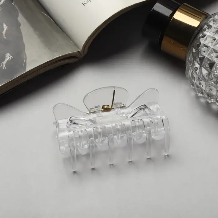 Крабик для волос &laquo;Маленькая классика&raquo;, 6 см, прозрачный