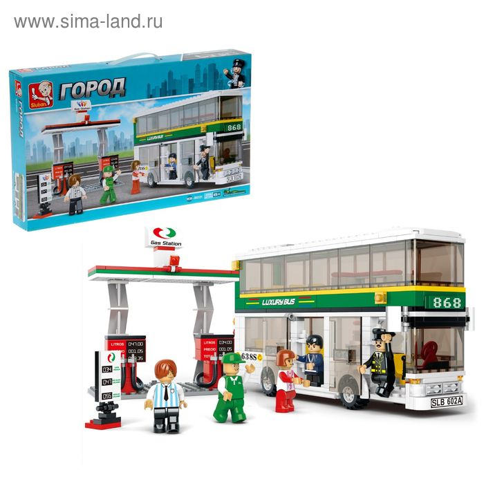 Конструктор «Автобус на заправочной станции», 403 детали Конструктор «Автобус на заправочной станции», 403 детали