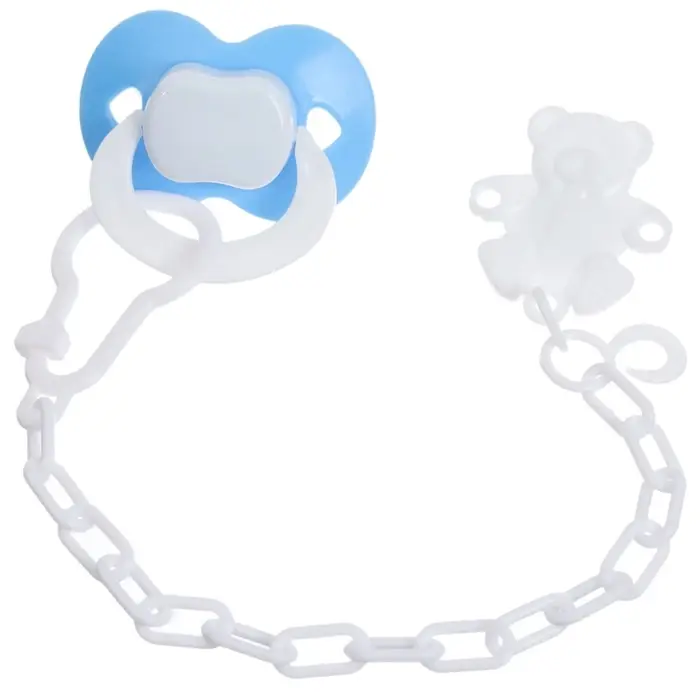 Пустышка ортодонтическая, с держателем, +6мес., МИКС