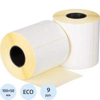 Термоэтикетки ЭКО 100х50, 1000 шт/рул, вт.76, 9 рул/уп