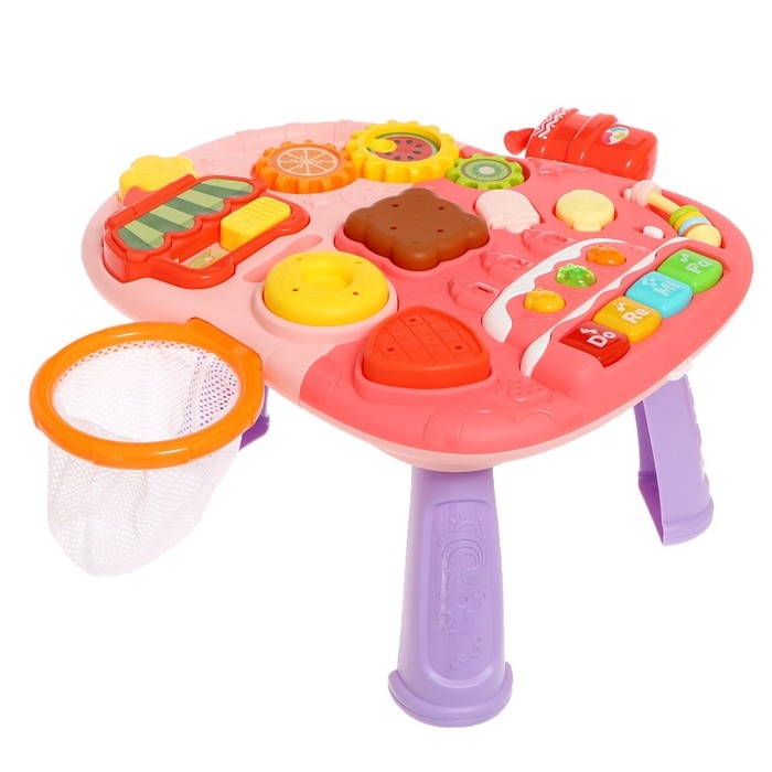 Столик-ходунки 4 в 1, звук, цвет розовый Столик-ходунки 4 в 1, звук, цвет розовый