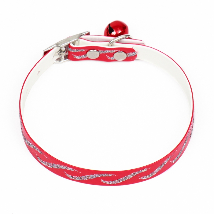 Ошейник из искусственной кожи Ошейник из искусственной кожи "Бесконечность" с блестками, 30 х 1 см, микс цветов