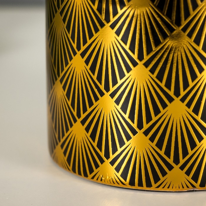 Настольная лампа Биргит E14 40Вт черно-золотой 15х15х27 см RISALUX Настольная лампа Биргит E14 40Вт черно-золотой 15х15х27 см RISALUX