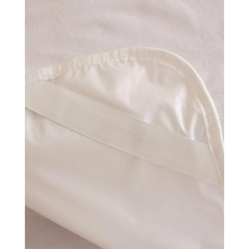 Наматрасник Luscan 90х200, махра, водонепрониц, с резинкой по углам, белый