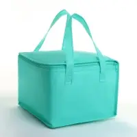 Термосумка на молнии, объём 9.6 л, зелёная