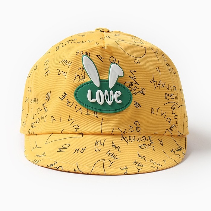 Кепка детская MINAKU Кепка детская MINAKU "Love" желтый, р-р 48