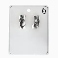 Клипсы для ушей QF &laquo;Грейс&raquo;, шарики, цвет чернёное серебро