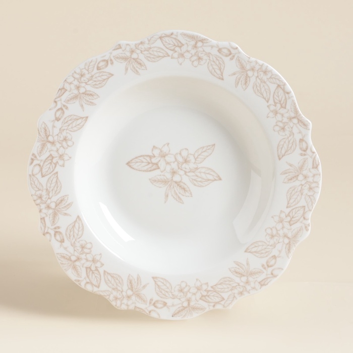 Тарелки глубокие SL Home «Аманде», d=23 см, 300 мл, набор 2 шт, фарфор, белые Тарелки глубокие SL Home «Аманде», d=23 см, 300 мл, набор 2 шт, фарфор, белые