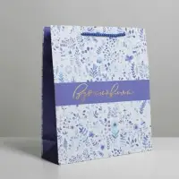 Пакет подарочный ламинированный, упаковка, &laquo;Вдохновляй&raquo;, ML 21 х 25 х 8 см