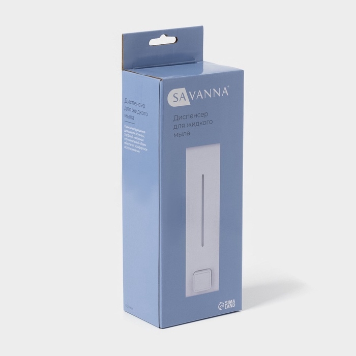 Диспенсер для мыла SAVANNA, механический, 600 мл, пластик, белый Диспенсер для мыла SAVANNA, механический, 600 мл, пластик, белый