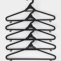Плечики - вешалки для одежды, 5 шт., размер 46-48, чёрные