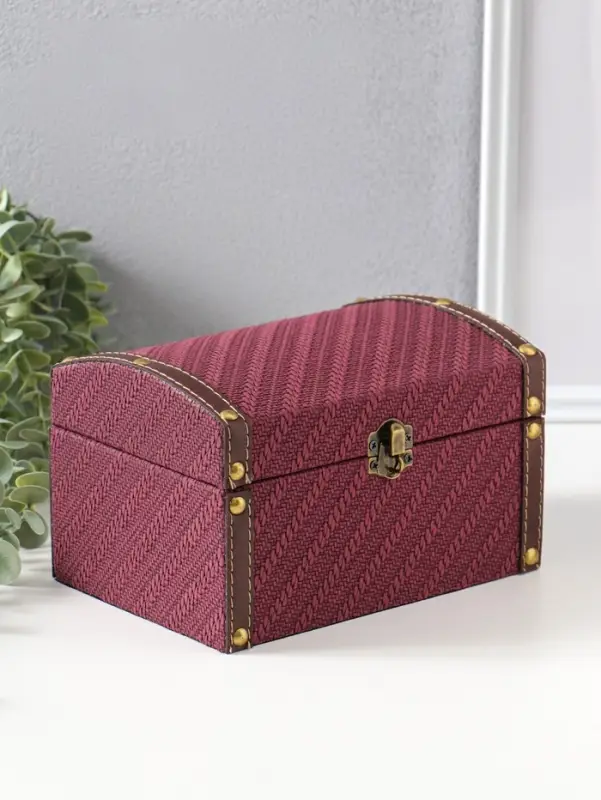 Шкатулка дерево "Диагональ" слива набор 2 шт 19х13,5х12 23х17х14 см