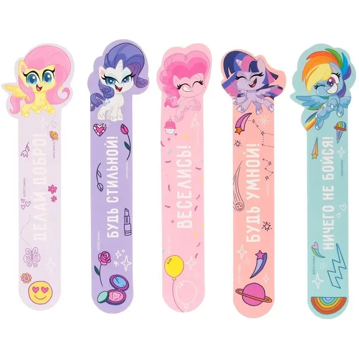 Закладки для книг, фигурные из картона, 5 шт. «Пони», My Little Pony Закладки для книг, фигурные из картона, 5 шт. «Пони», My Little Pony