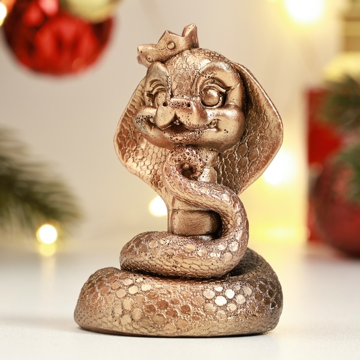 Фигура Фигура "Змея с короной" бронза, 8х5см