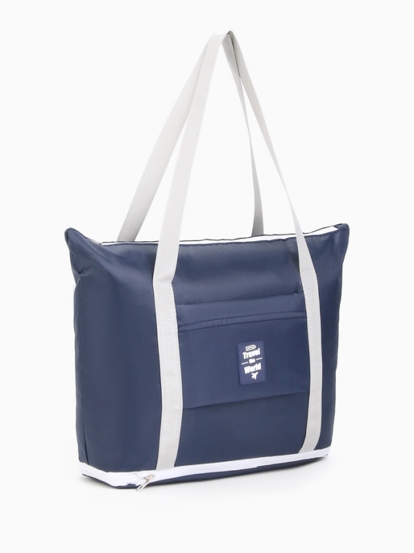 Сумка дорожная на молнии, синяя Сумка дорожная на молнии, синяя