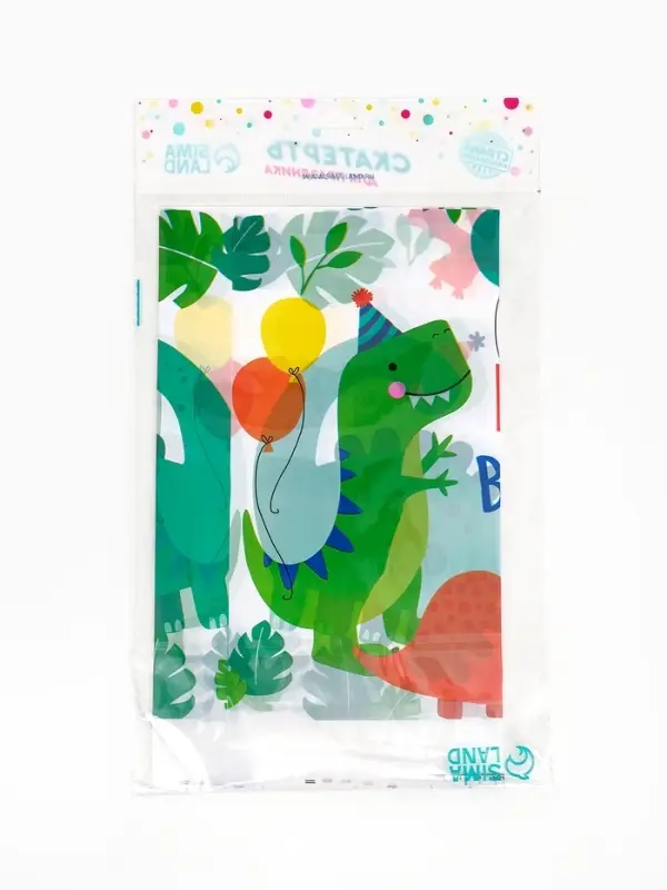 Скатерть одноразовая Dino birthday, 108&times;180 см
