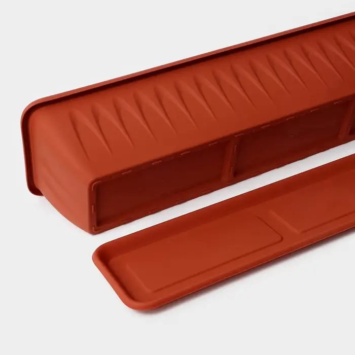 Балконный ящик для цветов &laquo;Алиция&raquo;, 18 л, 100&times;19&times;17 см, с поддоном, цвет терракотовый