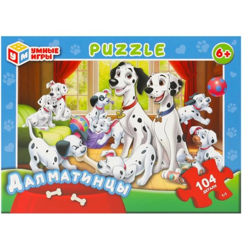 Пазл puzzle 104 детали Далматинцы, 4660254456150