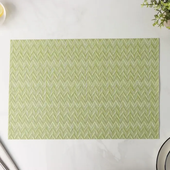 Салфетки сервировочные на стол Доляна, 4 шт., 45&times;30 см, зелёные